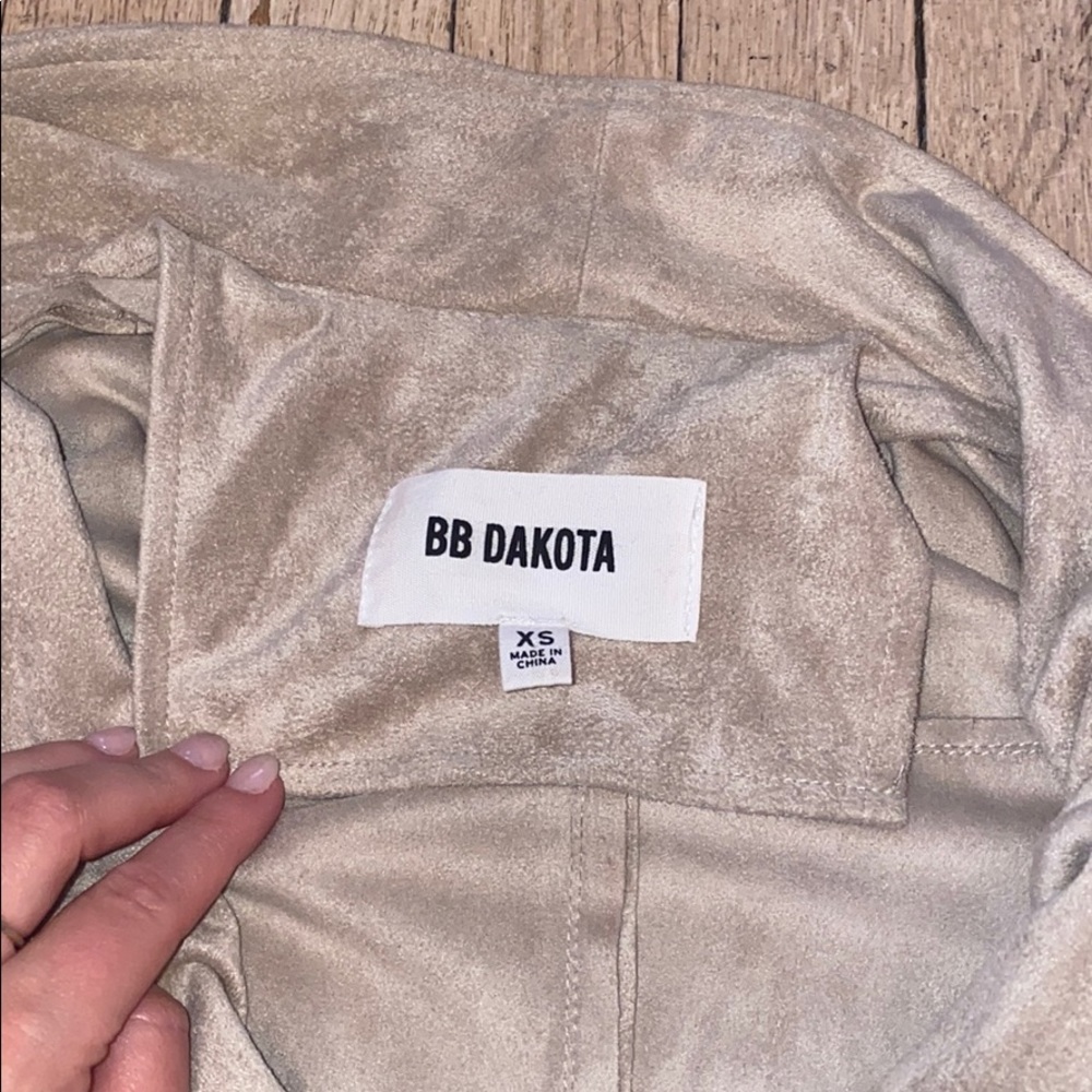Bb Dakota Faux Suede Drape Jacket - Picture 8 of 16